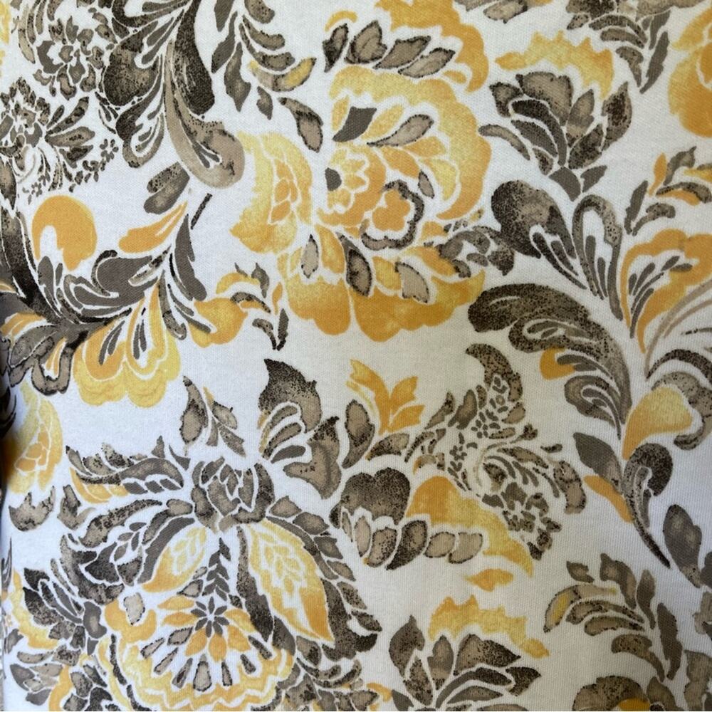 Karen‎ Scott Yellow Floral Paisley Short Sleeve Scoop Neck Top Womens Size XXL - Picture 5 of 5